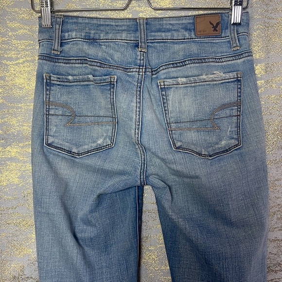 American Eagle Hi-Rise Jegging Crop Super Stretch Size 0 - Picture 8 of 14
